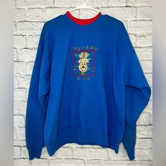 90s vintage may your holidays be bright Christmas sweater size XL. - Picture 1 of 6